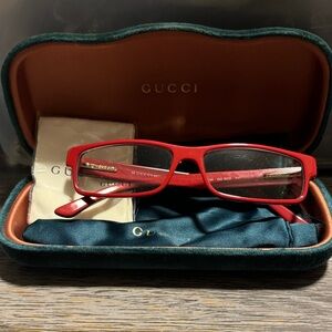 Gucci Bold Red Men's Eyewear